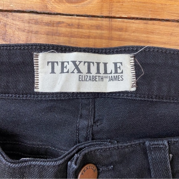 TEXTILE Elizabeth and James black jeans Tommy low rise skinny leather knees 26 - Picture 4 of 15